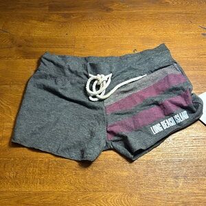 Lagaci Gray and Purple Athletic Shorts
